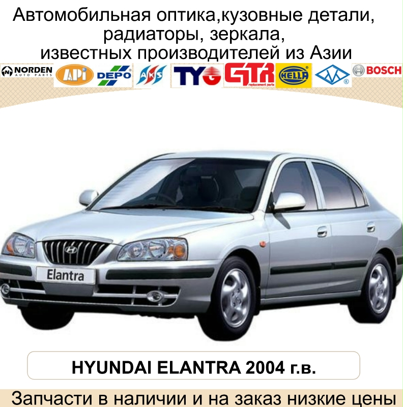 хундай элантра 2004 кузовные детали